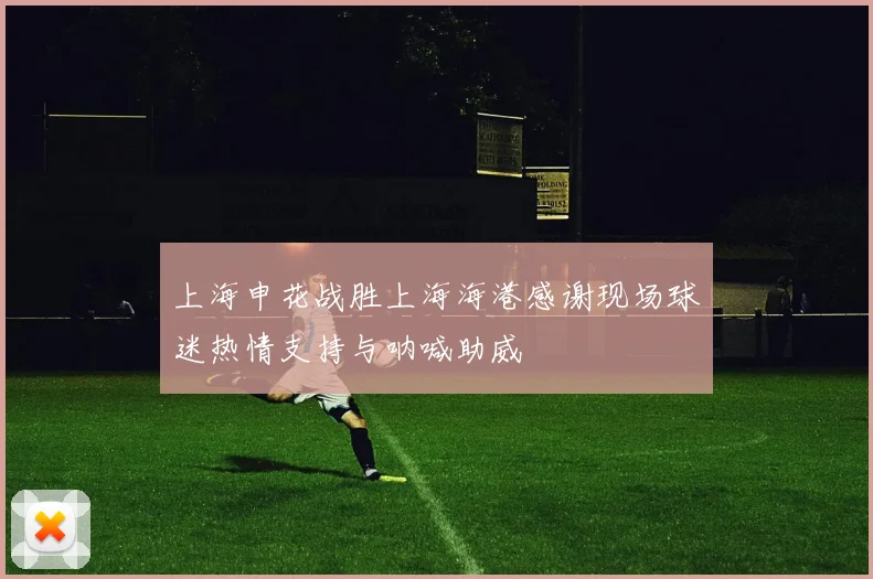 上海申花战胜上海海港感谢现场球迷热情支持与呐喊助威